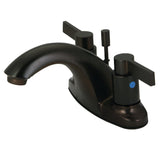 NuvoFusion Double-Handle 3-Hole Deck Mount 4-Inch Centerset Bathroom Faucet with Pop-Up Drain