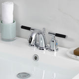 Kaiser Two-Handle 3-Hole Deck Mount Widespread Bathroom Faucet with Retail Pop-Up Drain