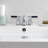 Kaiser Two-Handle 3-Hole Deck Mount Widespread Bathroom Faucet with Retail Pop-Up Drain