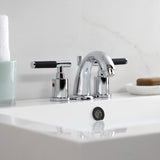 Kaiser Two-Handle 3-Hole Deck Mount Widespread Bathroom Faucet with Retail Pop-Up Drain