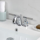 Kaiser Two-Handle 3-Hole Deck Mount Widespread Bathroom Faucet with Retail Pop-Up Drain