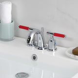 Kaiser Two-Handle 3-Hole Deck Mount Widespread Bathroom Faucet with Retail Pop-Up Drain