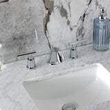 Manhattan Two-Handle 3-Hole Deck Mount Widespread Bathroom Faucet with Retail Pop-Up Drain