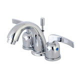 Centurion Two-Handle 3-Hole Deck Mount Widespread Bathroom Faucet with Retail Pop-Up Drain