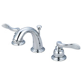 NuWave French Two-Handle 3-Hole Deck Mount Widespread Bathroom Faucet with Retail Pop-Up Drain