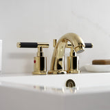 Kaiser Two-Handle 3-Hole Deck Mount Widespread Bathroom Faucet with Retail Pop-Up Drain