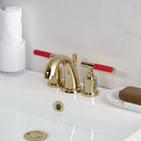 Kaiser Two-Handle 3-Hole Deck Mount Widespread Bathroom Faucet with Retail Pop-Up Drain