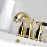 Kaiser Two-Handle 3-Hole Deck Mount Widespread Bathroom Faucet with Retail Pop-Up Drain