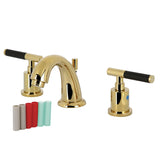 Kaiser Two-Handle 3-Hole Deck Mount Widespread Bathroom Faucet with Retail Pop-Up Drain