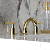 Manhattan Two-Handle 3-Hole Deck Mount Widespread Bathroom Faucet with Retail Pop-Up Drain