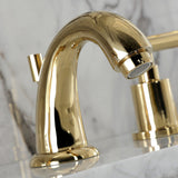 Manhattan Two-Handle 3-Hole Deck Mount Widespread Bathroom Faucet with Retail Pop-Up Drain