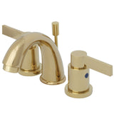 NuvoFusion Two-Handle 3-Hole Deck Mount Widespread Bathroom Faucet with Retail Pop-Up Drain