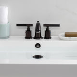 Kaiser Two-Handle 3-Hole Deck Mount Widespread Bathroom Faucet with Retail Pop-Up Drain