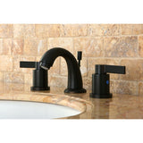 NuvoFusion Two-Handle 3-Hole Deck Mount Widespread Bathroom Faucet with Retail Pop-Up Drain