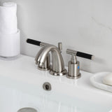 Kaiser Two-Handle 3-Hole Deck Mount Widespread Bathroom Faucet with Retail Pop-Up Drain