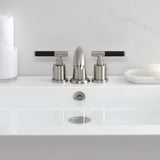 Kaiser Two-Handle 3-Hole Deck Mount Widespread Bathroom Faucet with Retail Pop-Up Drain