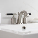 Kaiser Two-Handle 3-Hole Deck Mount Widespread Bathroom Faucet with Retail Pop-Up Drain