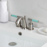 Kaiser Two-Handle 3-Hole Deck Mount Widespread Bathroom Faucet with Retail Pop-Up Drain