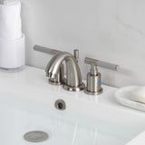 Kaiser Two-Handle 3-Hole Deck Mount Widespread Bathroom Faucet with Retail Pop-Up Drain