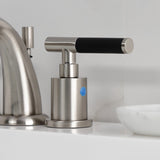 Kaiser Two-Handle 3-Hole Deck Mount Widespread Bathroom Faucet with Retail Pop-Up Drain