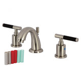 Kaiser Two-Handle 3-Hole Deck Mount Widespread Bathroom Faucet with Retail Pop-Up Drain