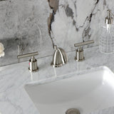 Manhattan Two-Handle 3-Hole Deck Mount Widespread Bathroom Faucet with Retail Pop-Up Drain