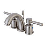 Concord Two-Handle 3-Hole Deck Mount Widespread Bathroom Faucet with Retail Pop-Up Drain