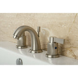 NuvoFusion Two-Handle 3-Hole Deck Mount Widespread Bathroom Faucet with Retail Pop-Up Drain