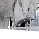 Manhattan Two-Handle 3-Hole Deck Mount Widespread Bathroom Faucet with Retail Pop-Up Drain