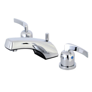 Centurion Two-Handle 3-Hole Deck Mount Widespread Bathroom Faucet with Retail Pop-Up Drain