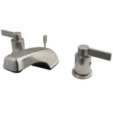 NuvoFusion Two-Handle 3-Hole Deck Mount Widespread Bathroom Faucet with Retail Pop-Up Drain