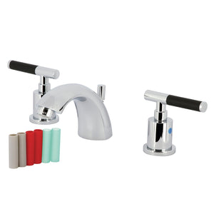 Kaiser Two-Handle 3-Hole Deck Mount Mini-Widespread Bathroom Faucet with Pop-Up Drain