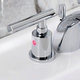 Manhattan Two-Handle 3-Hole Deck Mount Mini-Widespread Bathroom Faucet with Pop-Up Drain