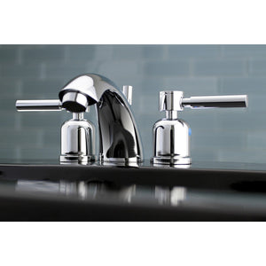 Concord Two-Handle 3-Hole Deck Mount Mini-Widespread Bathroom Faucet with Pop-Up Drain