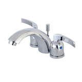 Centurion Two-Handle 3-Hole Deck Mount Mini-Widespread Bathroom Faucet with Pop-Up Drain