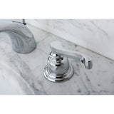 Royale Two-Handle 3-Hole Deck Mount Mini-Widespread Bathroom Faucet with Pop-Up Drain