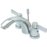 NuvoFusion Two-Handle 3-Hole Deck Mount Mini-Widespread Bathroom Faucet with Pop-Up Drain