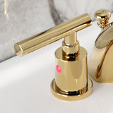 Manhattan Two-Handle 3-Hole Deck Mount Mini-Widespread Bathroom Faucet with Pop-Up Drain