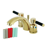 Kaiser Two-Handle 3-Hole Deck Mount Mini-Widespread Bathroom Faucet with Pop-Up Drain