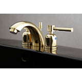 Concord Two-Handle 3-Hole Deck Mount Mini-Widespread Bathroom Faucet with Pop-Up Drain