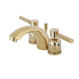 Concord Two-Handle 3-Hole Deck Mount Mini-Widespread Bathroom Faucet with Pop-Up Drain