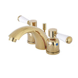 Paris Two-Handle 3-Hole Deck Mount Mini-Widespread Bathroom Faucet with Pop-Up Drain