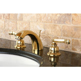 Royale Two-Handle 3-Hole Deck Mount Mini-Widespread Bathroom Faucet with Pop-Up Drain