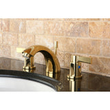 NuvoFusion Two-Handle 3-Hole Deck Mount Mini-Widespread Bathroom Faucet with Pop-Up Drain