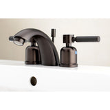 Kaiser Two-Handle 3-Hole Deck Mount Mini-Widespread Bathroom Faucet with Pop-Up Drain