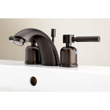 Concord Two-Handle 3-Hole Deck Mount Mini-Widespread Bathroom Faucet with Pop-Up Drain