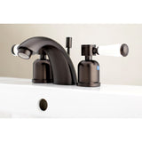 Paris Two-Handle 3-Hole Deck Mount Mini-Widespread Bathroom Faucet with Pop-Up Drain