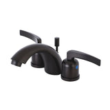 Centurion Two-Handle 3-Hole Deck Mount Mini-Widespread Bathroom Faucet with Pop-Up Drain