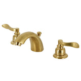 Royale Two-Handle 3-Hole Deck Mount Mini-Widespread Bathroom Faucet with Pop-Up Drain