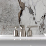 Manhattan Two-Handle 3-Hole Deck Mount Mini-Widespread Bathroom Faucet with Pop-Up Drain